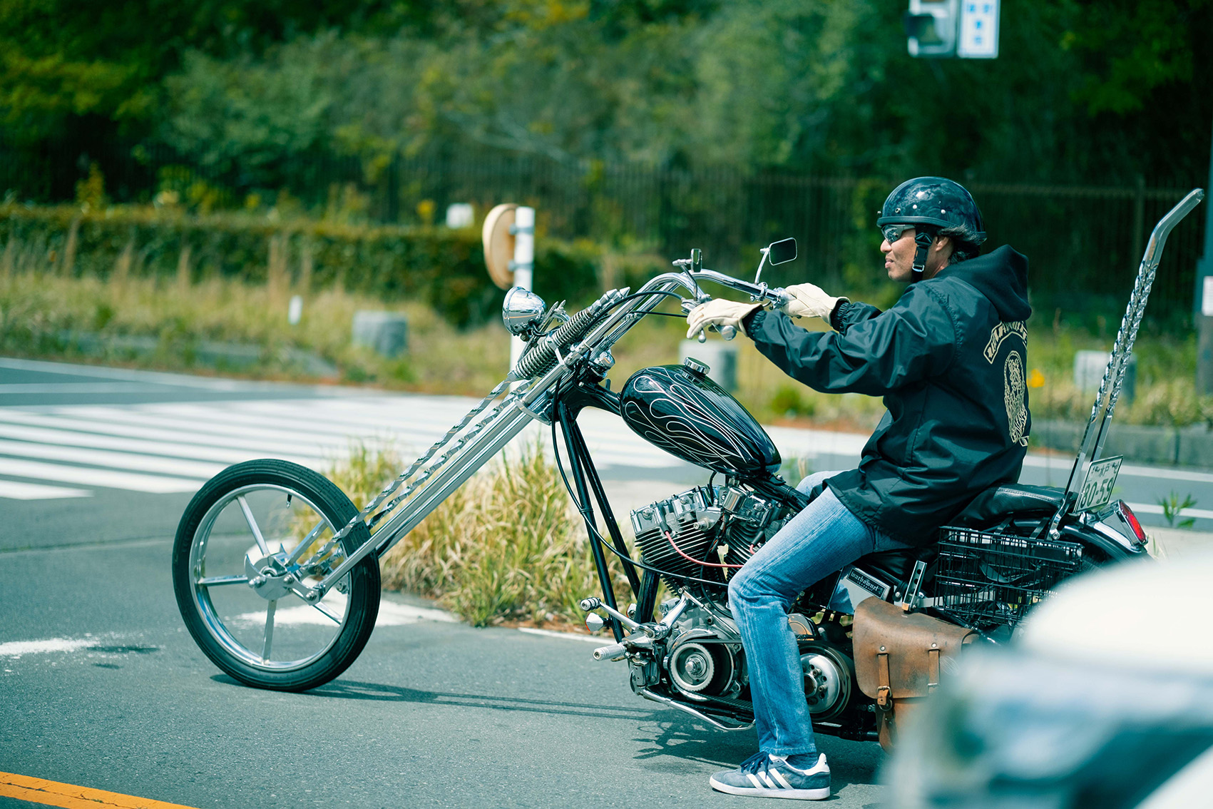 a guy on bike