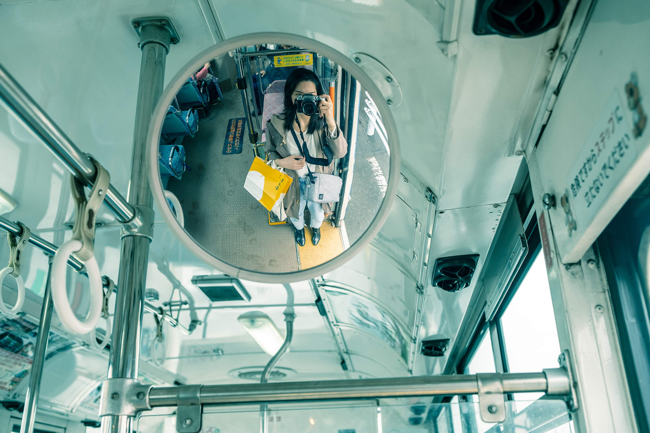 inside the bus